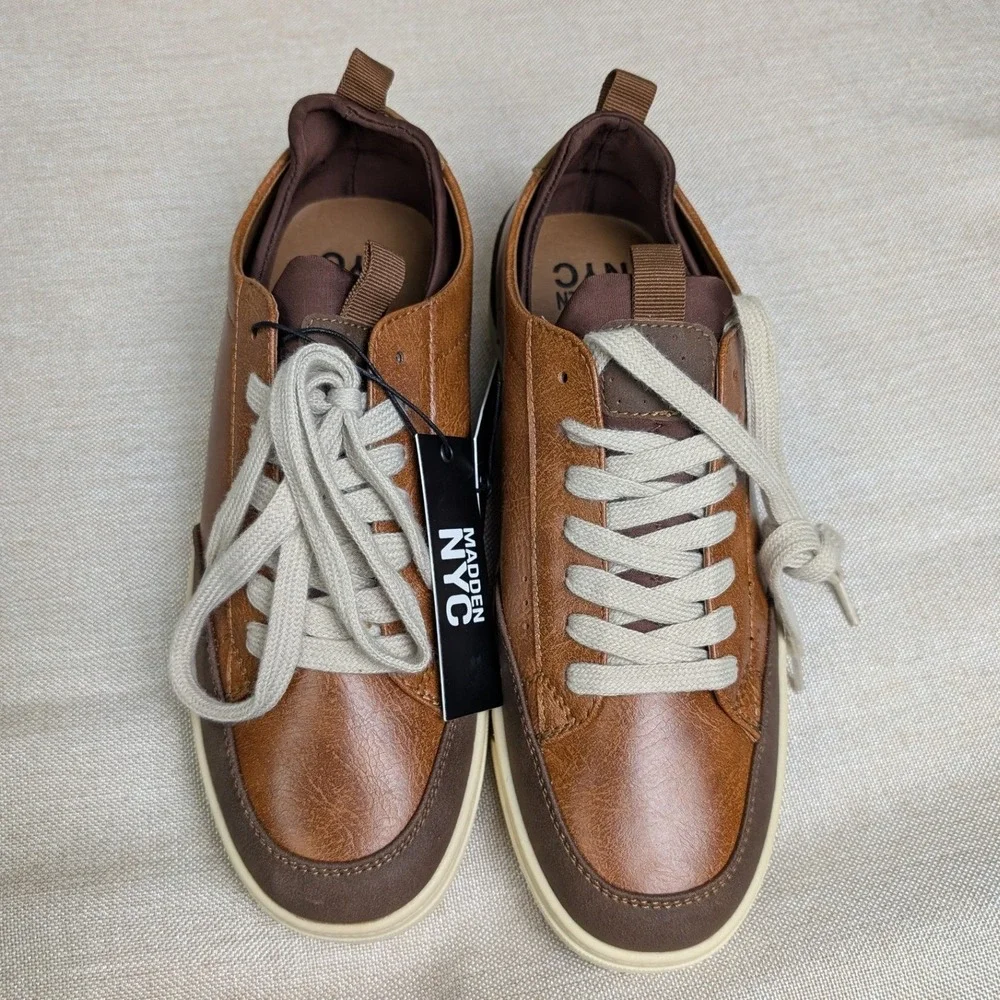 Madden NYC Markk Court Casual Mens Size 8 Brown NWT Low Top Sneakers